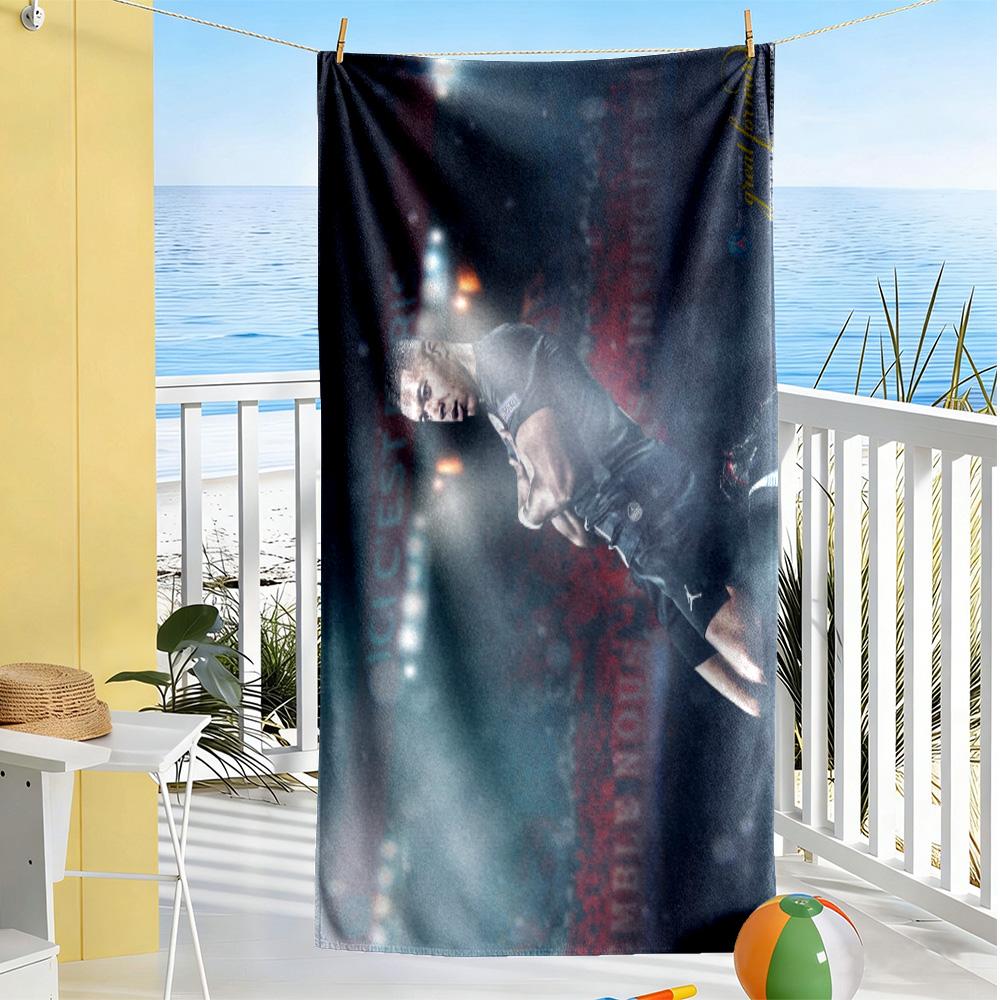 Rugby Player Action Beach Towel Quick-Dry Soft Microfiber Comfortable Lightweight Suitable for Swimming, Gym, Camping, Yoga Vacation