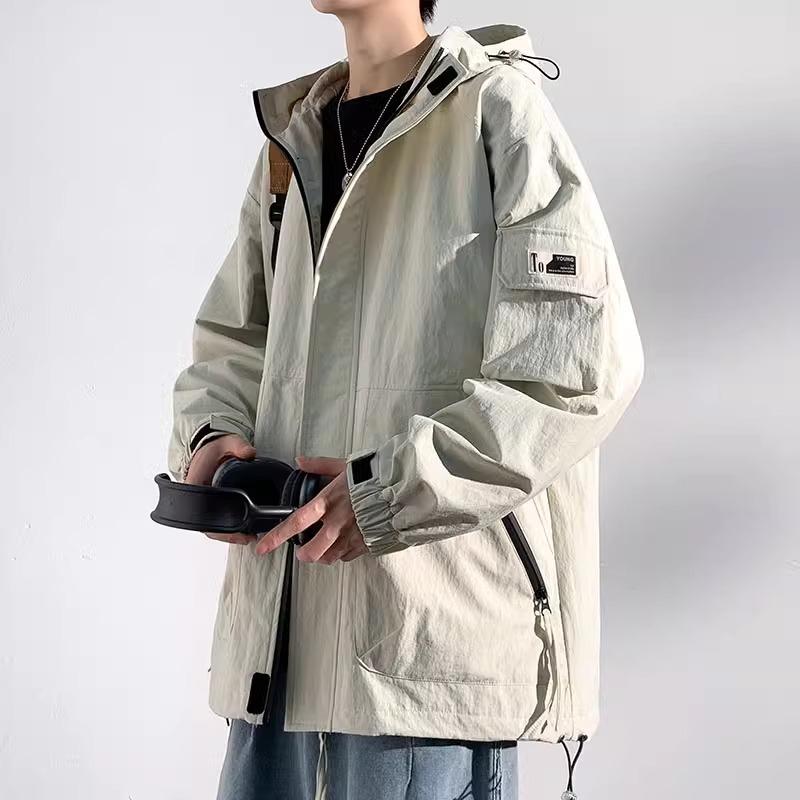 Men's Coats In Spring and Autumn Versatile Loose Fat Man Plus Fat Plus Larger Casual Hooded Work Clothes