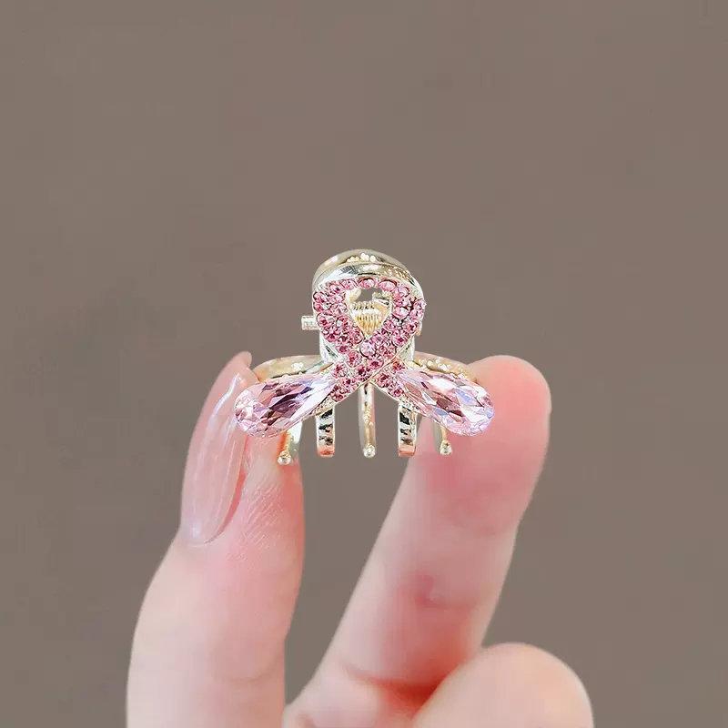 Pearl Rhinaute Small Hair Clip Female Net Celebrity Delicate High Ponytail Clip Korean Advanced Side Broken Hair Clip Headwear