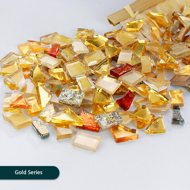 Diy Mosaic Fragments Irregular Shaped Handmade Stone Jade  Glass Particles