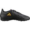 Adidas Deportivo 2 Round Head Logo TF (Rubber Studs) Hard Ground Artificial Grass Ultra-Fiber Football Shoes Men Football Shoes Black Gold ID0874