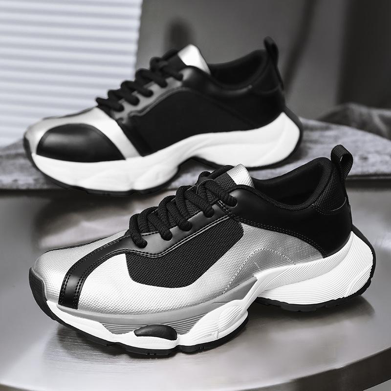 Shoes for Men High Quality Retro Platform Sneaker Jogging Sports Casual Shoe Breathable Mesh Leather Men Shoes Zapatillas Hombre