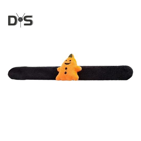 

Браслет на Хэллоуин с рисунком привидения, декоративный мягкий плюшевый браслет, круг, детский браслет на Хэллоуин для вечеринки, унисекс, защелкивающееся кольцо оранжевый