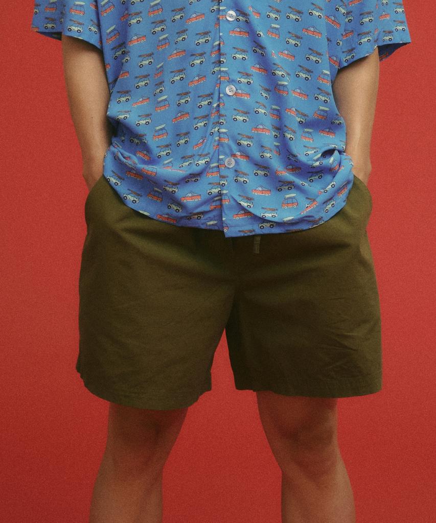 Billalei Daily Easy Cotton Men'S Shorts - Deep Olive