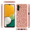 For Samsung Galaxy A35 5G Cell Phone Case Electroplating TPU Frame Glitter Sequins PC Back Shell