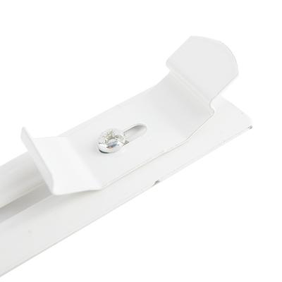 2 Sätze L-Halterungen, 4 Stück, 10,2 cm Länge, Farbe Weiß, für Vertikaljalousien mit einer Kopfschienenbreite von 3,8 cm, 38 mm, Außenmontagehalterungsclips
