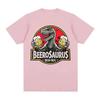 Beerosaurus Funny Beer Dinosaur Cotton Vintage Short Sleeve Women And Men Fashion Comfortable T-shirt