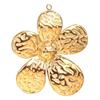 18K Gold Stainless Steel Flower Pendant Necklace & Earrings Set