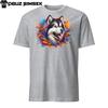 Colorful Alaskan Malamute Unisex T-Shirt: Unique Dog Artwork, Vibrant Design!