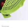 Silicone Clip On Pan Strainer  Heat Resistant Food Draining Coliper For Pasta Vegetables & Pot Draining Universal Fit Kitchen Ga