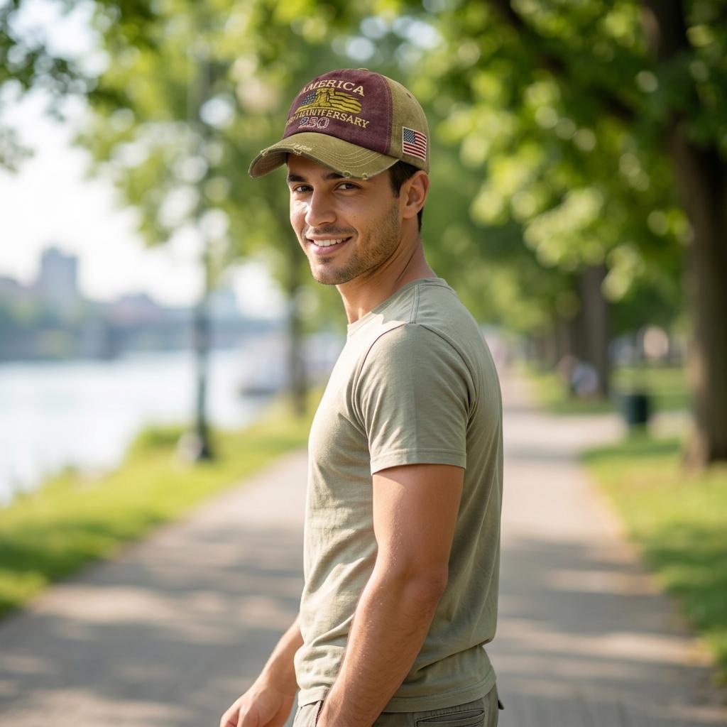 3D Embroidered America Baseball Cap High Quality Cotton Adjustable Strap for Outdoor Sports and Casual Wear Adults