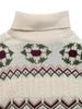 Baifen Zhi Yi Women's Retro Fair Isle Turtleneck Sweater - Autumn/Winter 2026