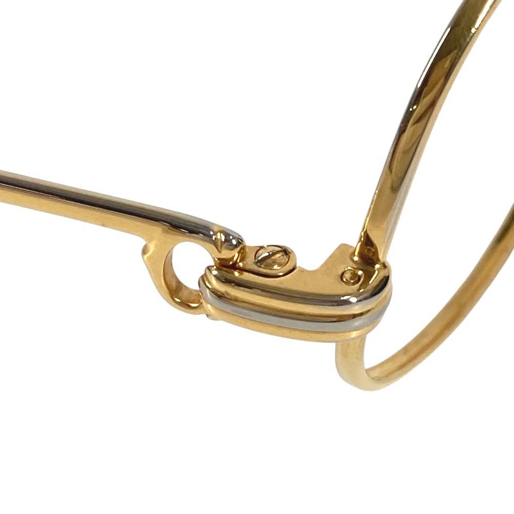 Cartier Logo Trinity Glasses Eyewear Glasses Frames Metal Gold