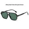 High-End Women's Retro Double Bridge Square Sunglasses