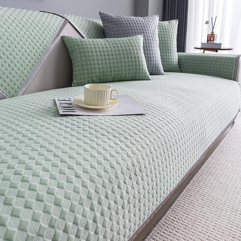 Summer Ice Silk Sofa Cushion Cool Doudou Summer Cool Cushion Simple Fashion Light Luxury Non-Slip Machine Washable Sofa Back Towel