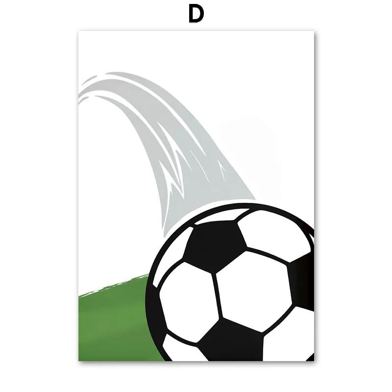 Soccer Boys Room Sports Nursery Decor Prints Football Wall Art Playroom Poster Little Athlete Personalized Jersey Name Kids Room