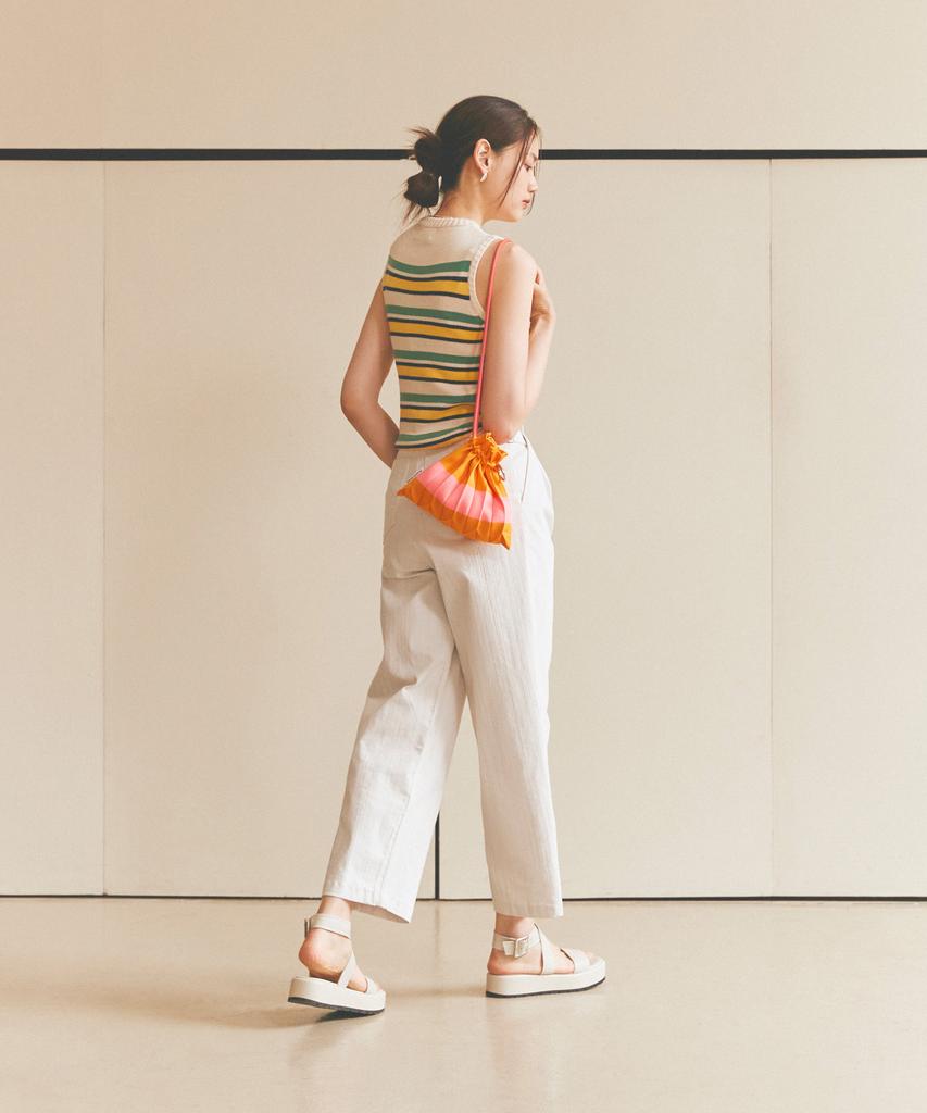 Pleatsmama Handle Bubble Bag Orange