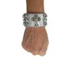 European and American Punk Cross Rhinestone Bracelet Design Diamond PU Leather Bracelet