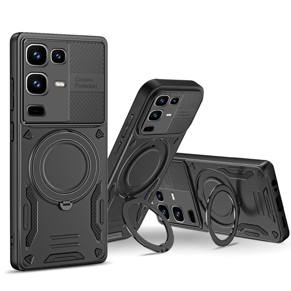 Magnetic Case For Infinix Note 50 4G / Note 50 Pro 4G Shockproof TPU + PC Phone Back Cover with Kickstand