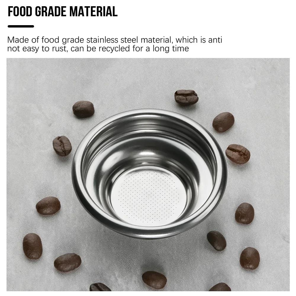 Coș Filtru Cafea Universal 58mm pentru Espressor Portafiltru Fără Fund de Rezervă Cupă Simplă Dublă Piese Aparat de Cafea