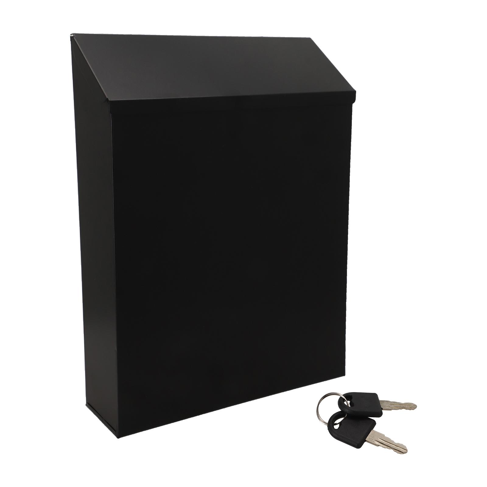 

Lockable Mailbox for Wall Chic Design with Secure Features for Your Space Black