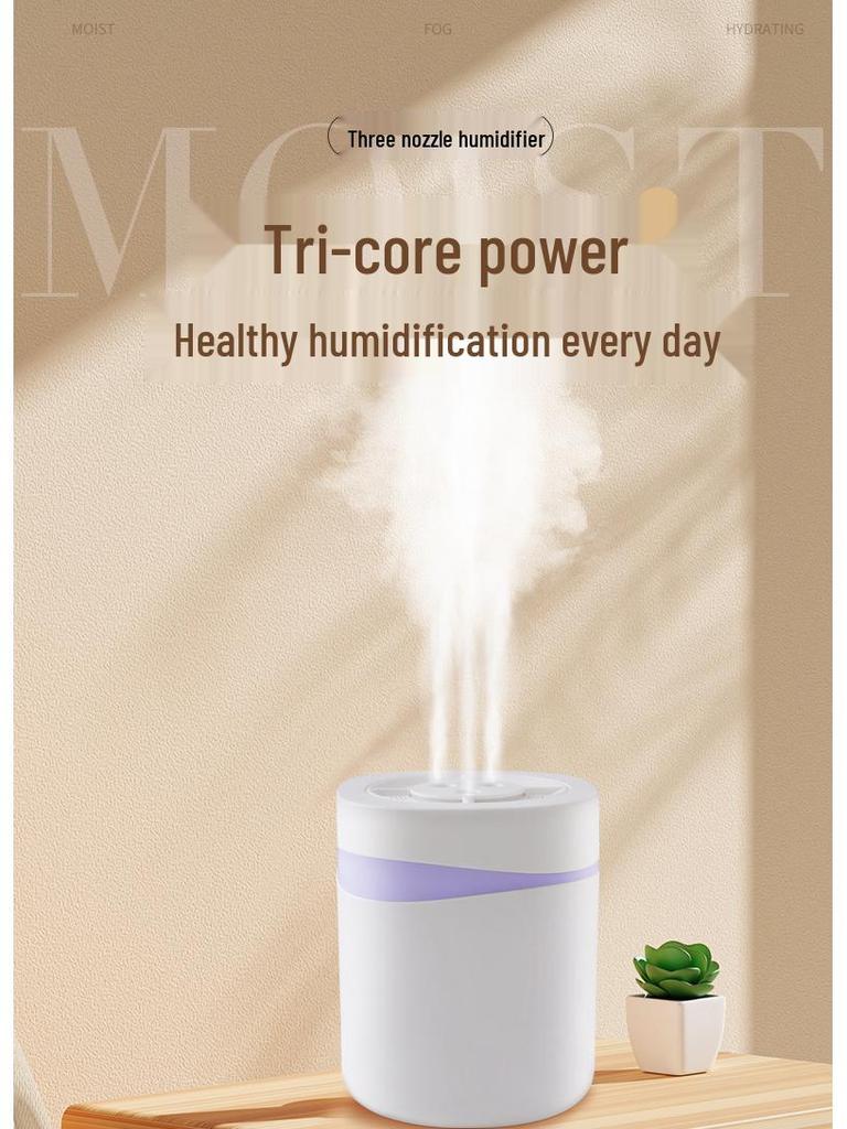 Multi-Function USB Humidifier & Aroma Diffuser with Air Purifier and Atmosphere Light for Home, Office, and Dorms.