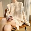 2022 Fall/Winter Women's 100% Wool Casual Knit Sweater & Cashmere Sweatshirt Set