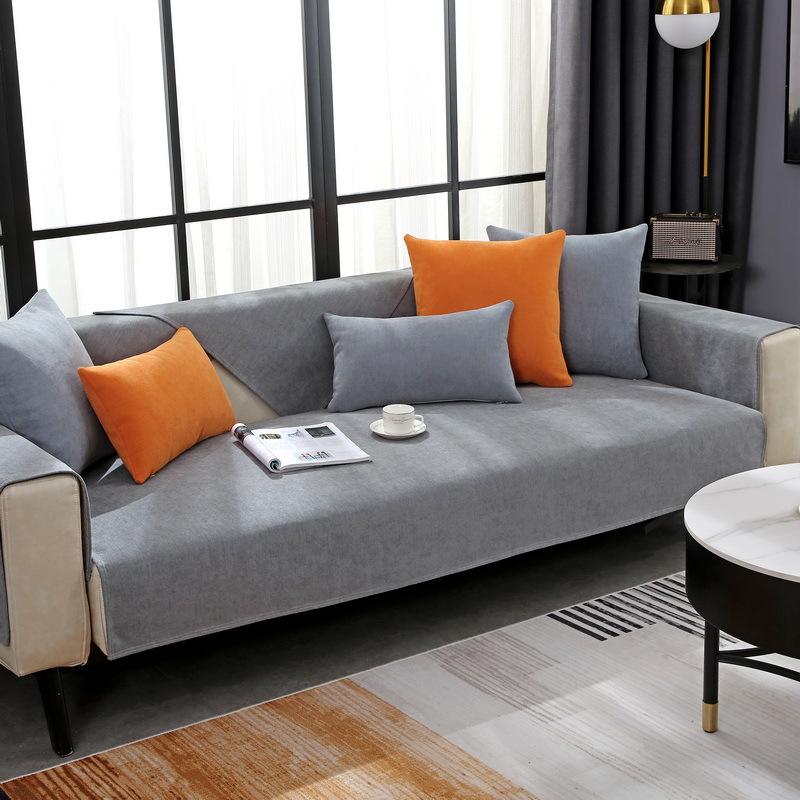 Chenier Nordic Thickened Four-Season Universal Solid Color Simple Modern Non-Slip Sofa Cover Towel Fashion Trend Seat Cushion