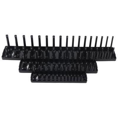 3 st 14 tum 38 tum 12 tum Hylshållare Organizer Svart Multifunktionell Förvaringssats för Verktygslådor