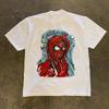 Adult and Childrens Handdrawn Graffiti Style SpiderUnisex Cotton Shortsleeve Outdoor Sports Casual Tshirt
