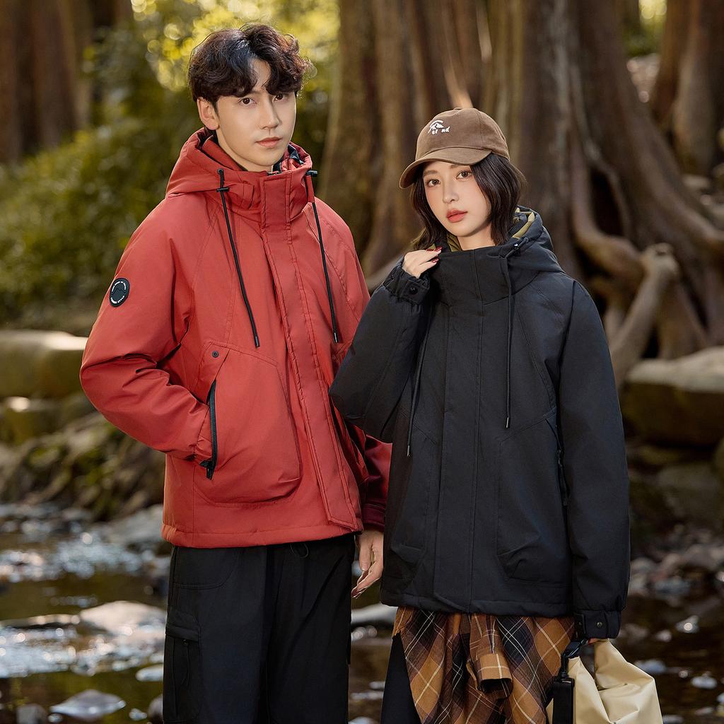 Tooling Short Down Jacket Winter Outdoor Three-proof Pie Overcome Men's and Women's Thickened Warm Jacket