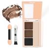 Boobeen Eyebrow Powder Kit with Brow Professional Brow Contour Eyebrow Makeup Palette for Beginners 3-Color Definer, Kit,