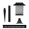 Antique Solar Garden Lamp: 5LED Lawn Stake Light Outdoor Decorative Lantern