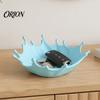 Decorative Catchall Tray 3D Printed Jewelry for Rings Earrings Bracelets, Ocean Splash Trinket Dish, Desktop Organizer Home Vanity Decor Modern