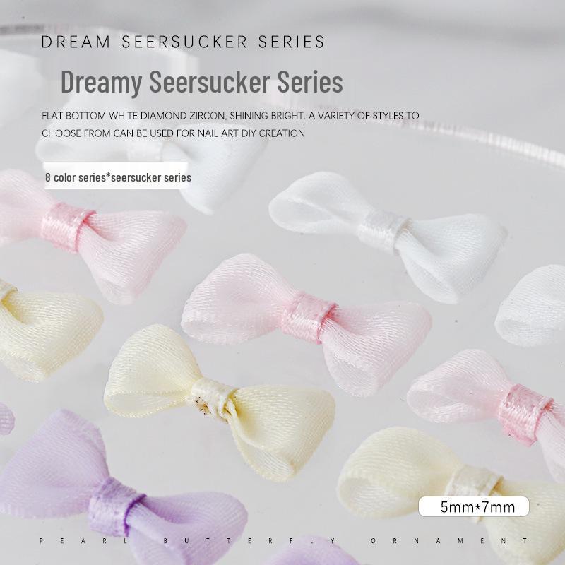 Dreamy Tulle Bow Nail Art Fabric Mesh Set - Pack of 5