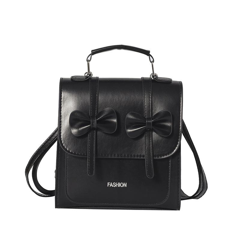 

Korean backpack, fashionable versatile shoulder bag, popular foreign-style messenger bag. without pendant чёрный