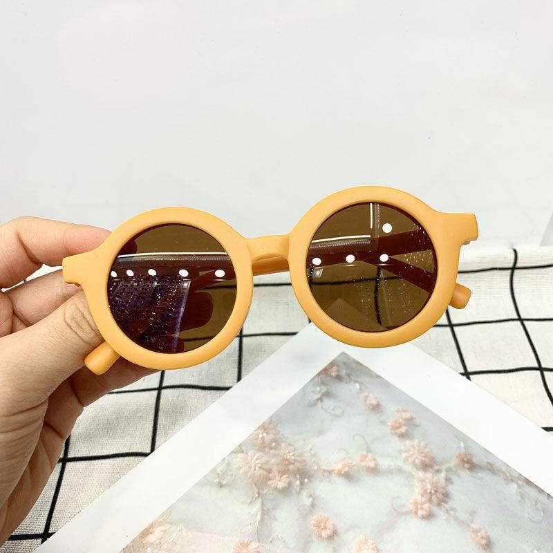 New Children Small Round Frame Sunglasses Trendy Uv Protection Baby Protection Sun Glasses Boys And Girls Glasses Uv400 Eyewear