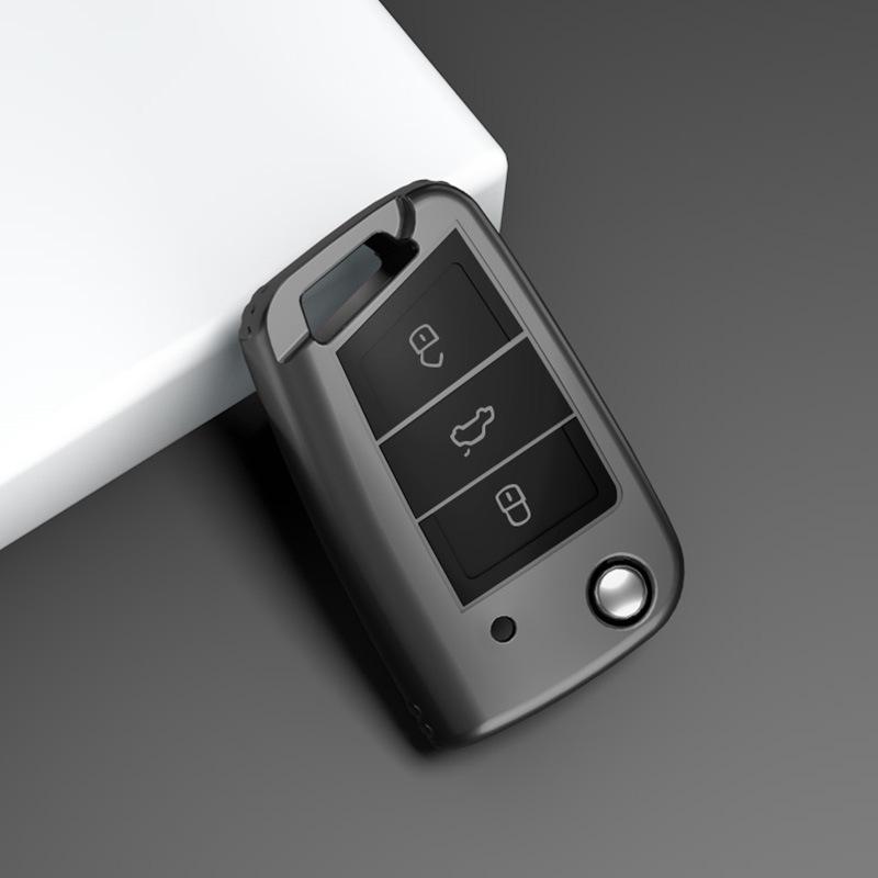 

3 Button Flip Folding For Vw Golf 7 Mk7 Skoda Seat 2014 Fob Hull Octavia Combi Leon Ibiza Cuptra Car Key Case Cover