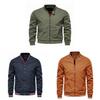 Casual Men Jacket Spring Autumn Thin Windproof Durable Polyester For Teenagers