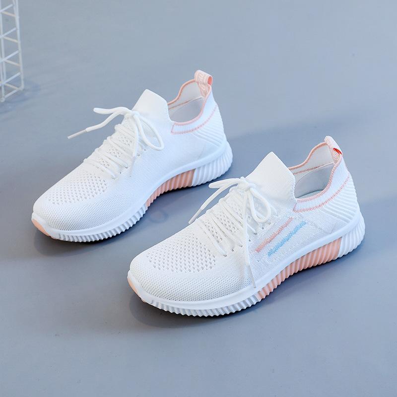

Foreign trade women s shoes 2025 new flying woven shoes sports casual breathable shoes children soft sole fashion mother shoes 40 рожевий