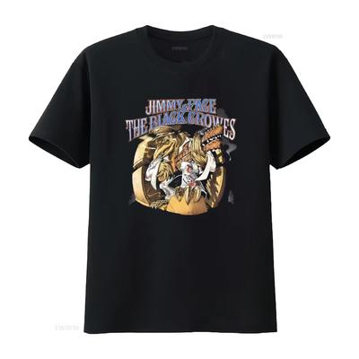 90er Jimmy Page Black Crowes Live im Greek Tour Zoso Rock T-Shirt vintage Gewaschen Lässig Unisex Grafik Stilvoll Vielseitig