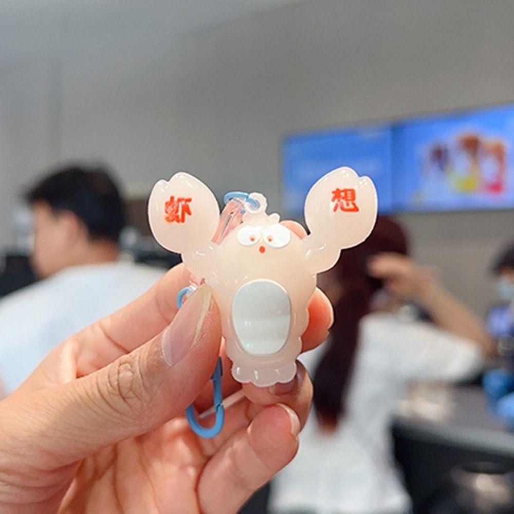 Shrimp Crab Car Key Pendant Uv Sensitivity Bag Hanging Decoration  Backpack