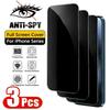 3Pcs Anti-Spy Full Cover Privacy Tempered Glass Screen Protector Compatible For iPhone 17 16 11 12 13 14 15 Pro Max AIR XS Max XR X 6 7 8 Plus SE 2020