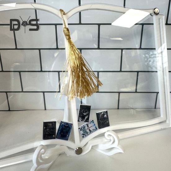 Clear Acrylic Shadow Box Digital Book Display Case Desktop Book Shelf Magazine Display Stand Book Lover Gift for Decoration Organizer
