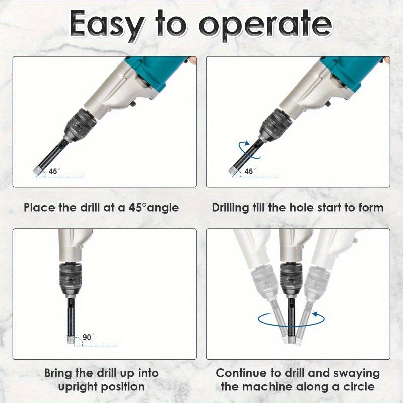 6pcs Diamond Drill Bits Tile Hole Opener,6-16mm Hexagonal Shank Dry Diamond Drill Bit Hole Saw For Tile Hole Opener Cutter