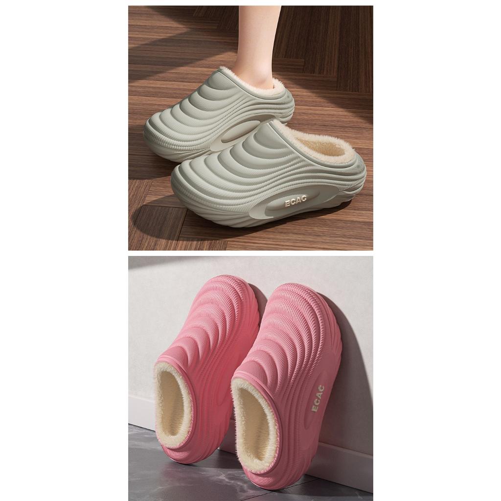 Winter Baumwollpantoffeln für Damen, Indoor Zuhause für Paare, Fleece für Wärme, Wasserdichtigkeit, Outdoor-Tragen, Rutschfeste Baumwollpantoffeln für Herren