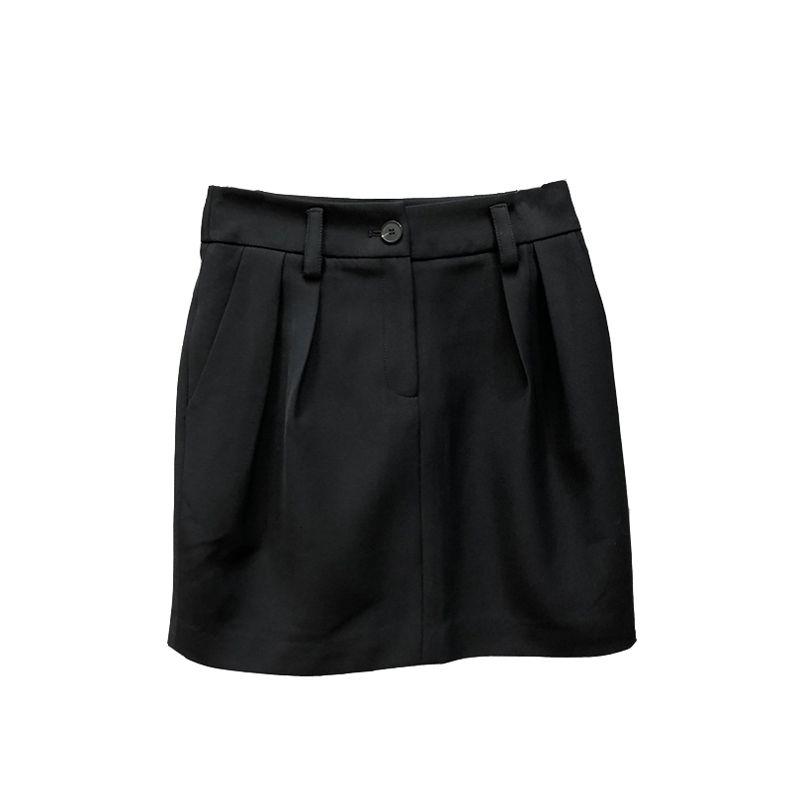 

32 R3 High Waist Crimp Show Thin Black Fashion Skirt Black S