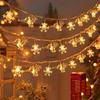 LED Christmas Reindeer & Snowflake String Lights for Shop Windows & Malls - Festive Pendant Lights for Christmas Scenes