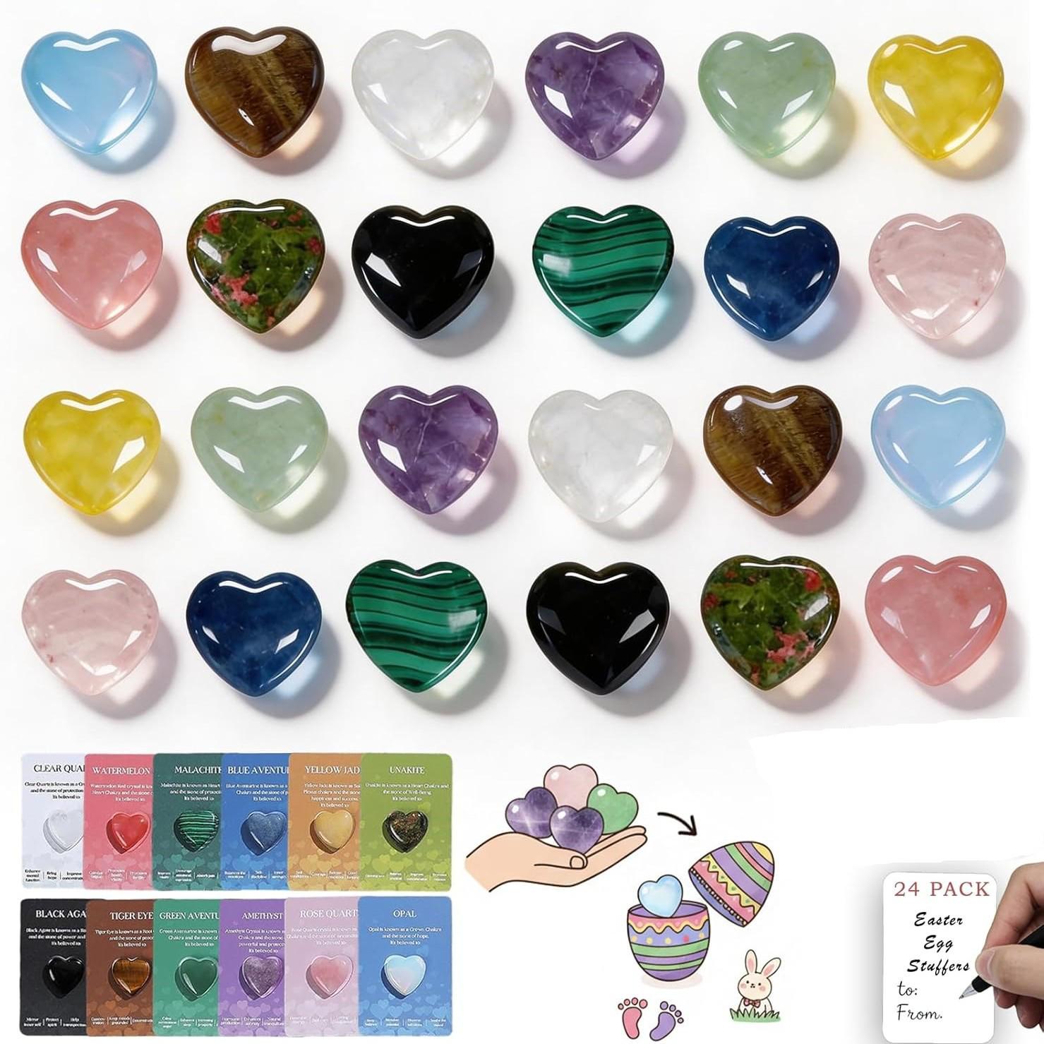 

Heart-shaped Natural Crystal Stone Card Party Gift for School Exchange 2026