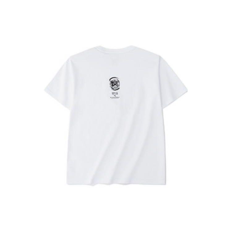 Anta Abstract Pattern Round Neck Pullover Printed Casual Short Sleeve T-Shirt Unisex Tops Pure-White 152231111-1